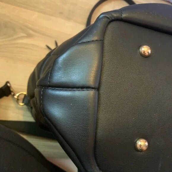 Poppy & Peonies x Birds Papaya Ultimate Bag Black Gold Hardware Hot Pink Lining - Picture 9 of 13